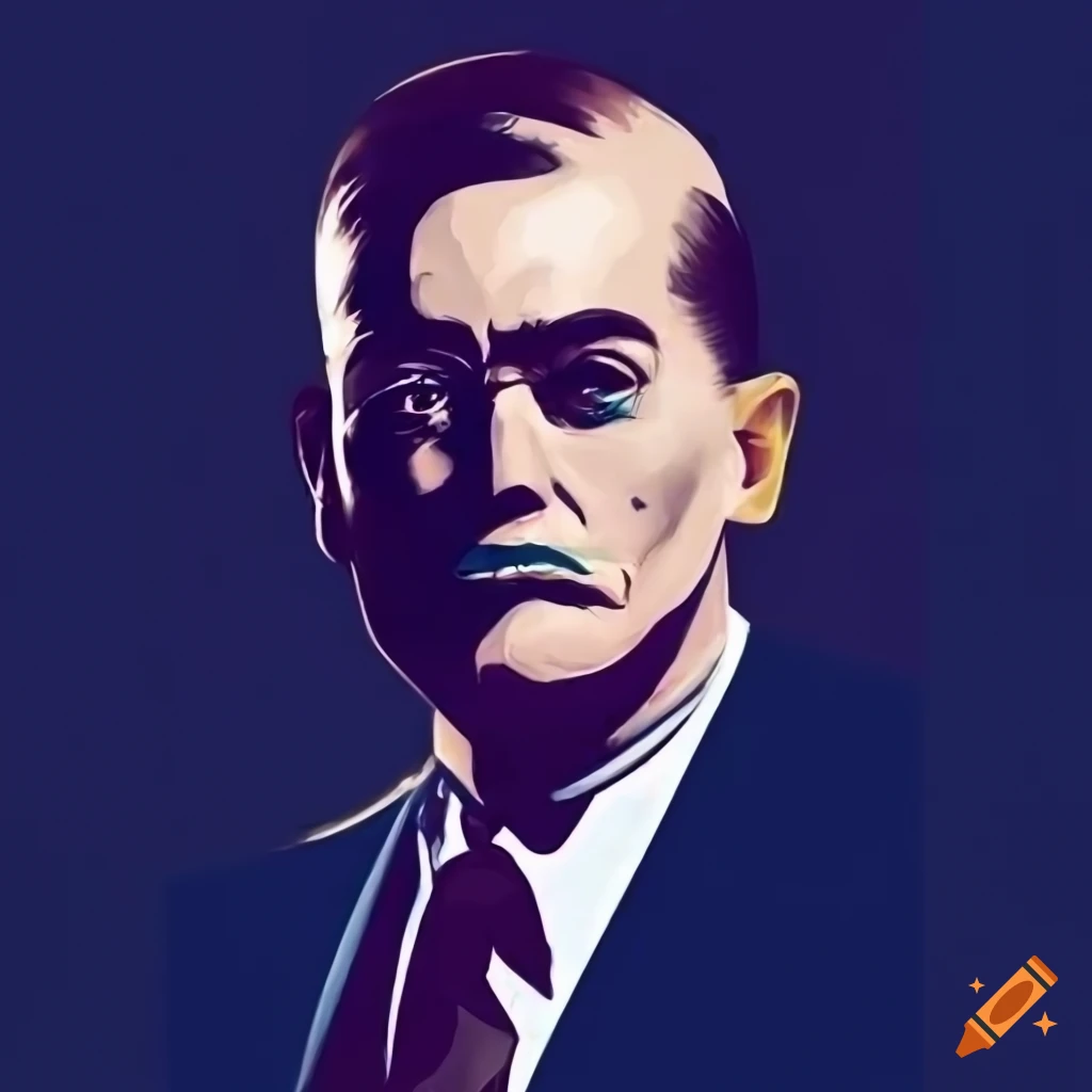 retro artwork of a stylish businessman