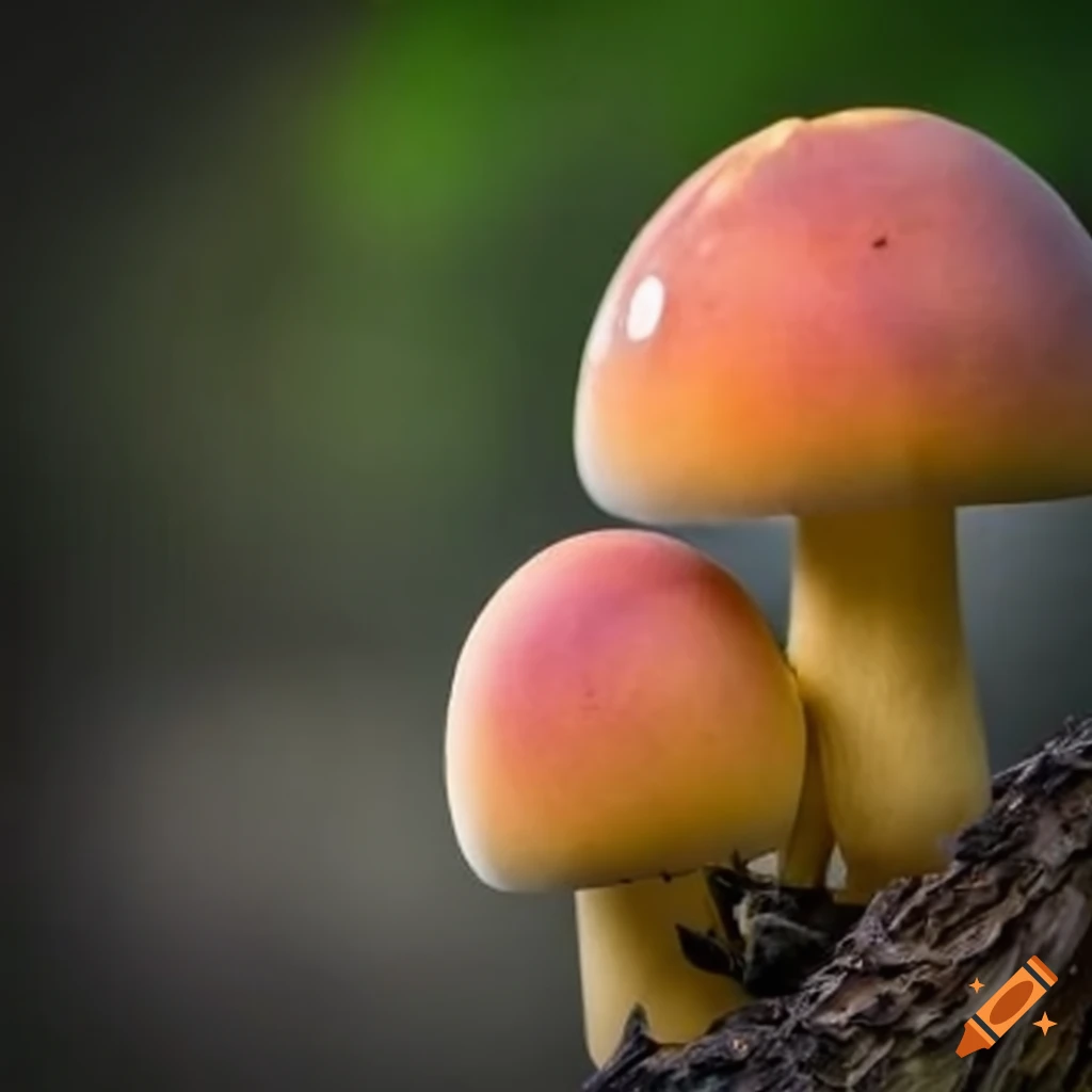 peach mushroom growing