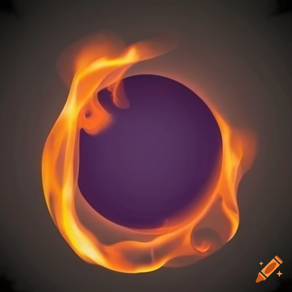 Fire Ghost Orb on black backdrop