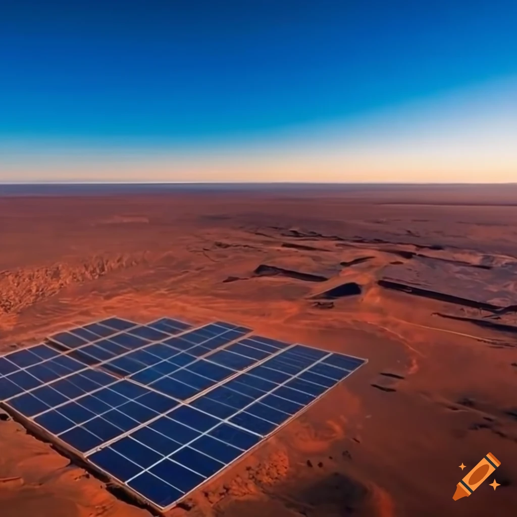 aerial view of an Australian mine with solar panels