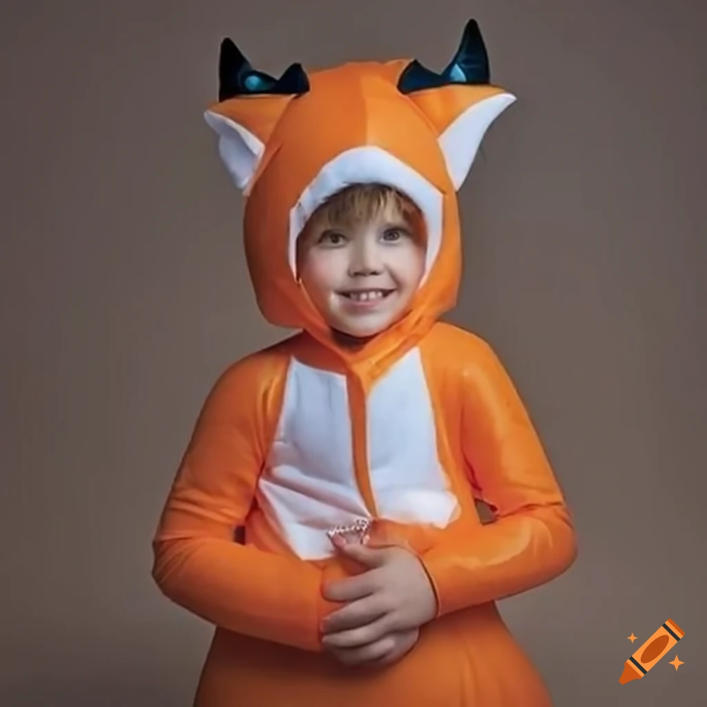 Child wearing a fox costume