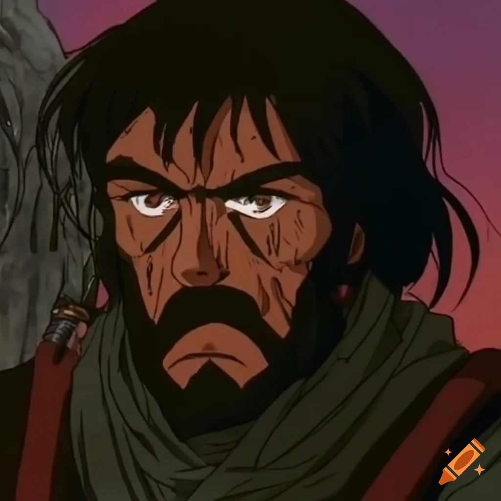 80-90's anime ova, male old bearded wizard 'ninja scroll' 'vampire hunter d