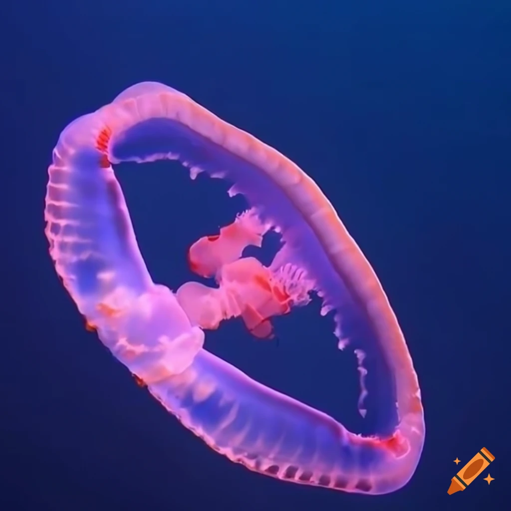 colorful illuminated jellyfish in the sky