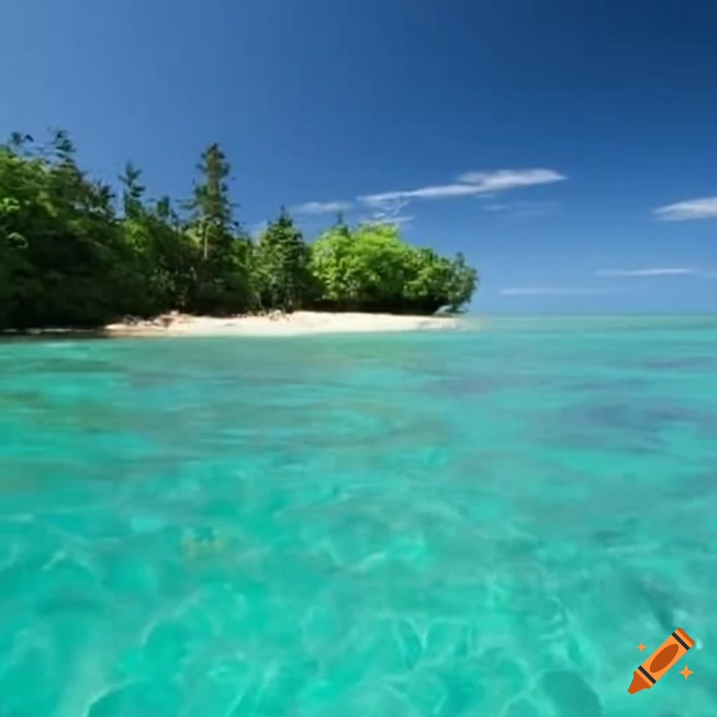 Tropical island theme on Craiyon