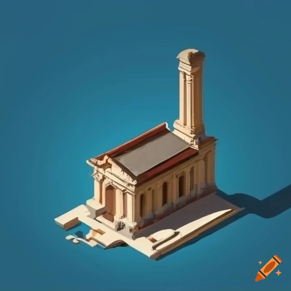 isometric-view-of-ancient-roman-buildings