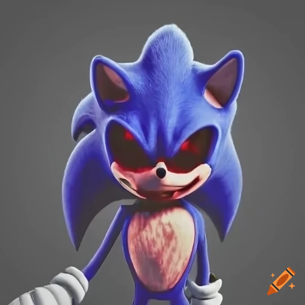 Sonic.exe in a pixar-style animated movie