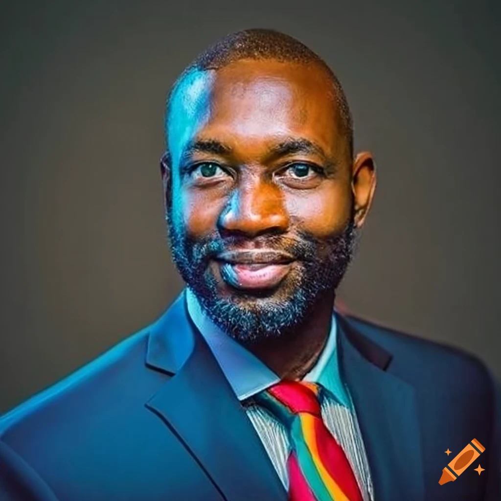 Portrait of hélder lançador, an angolan it executive on Craiyon