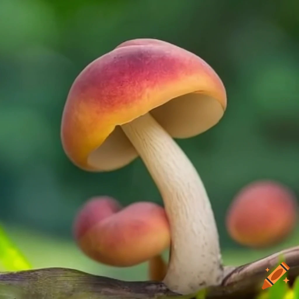 peach mushroom growing