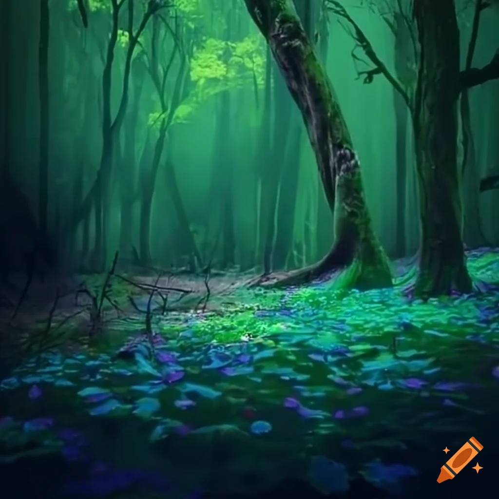image of a mysterious spring in the forest