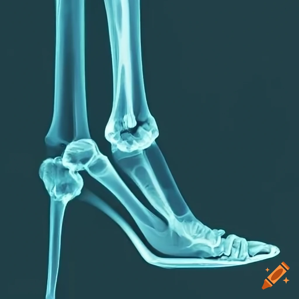 X-ray of a woman's heel bone