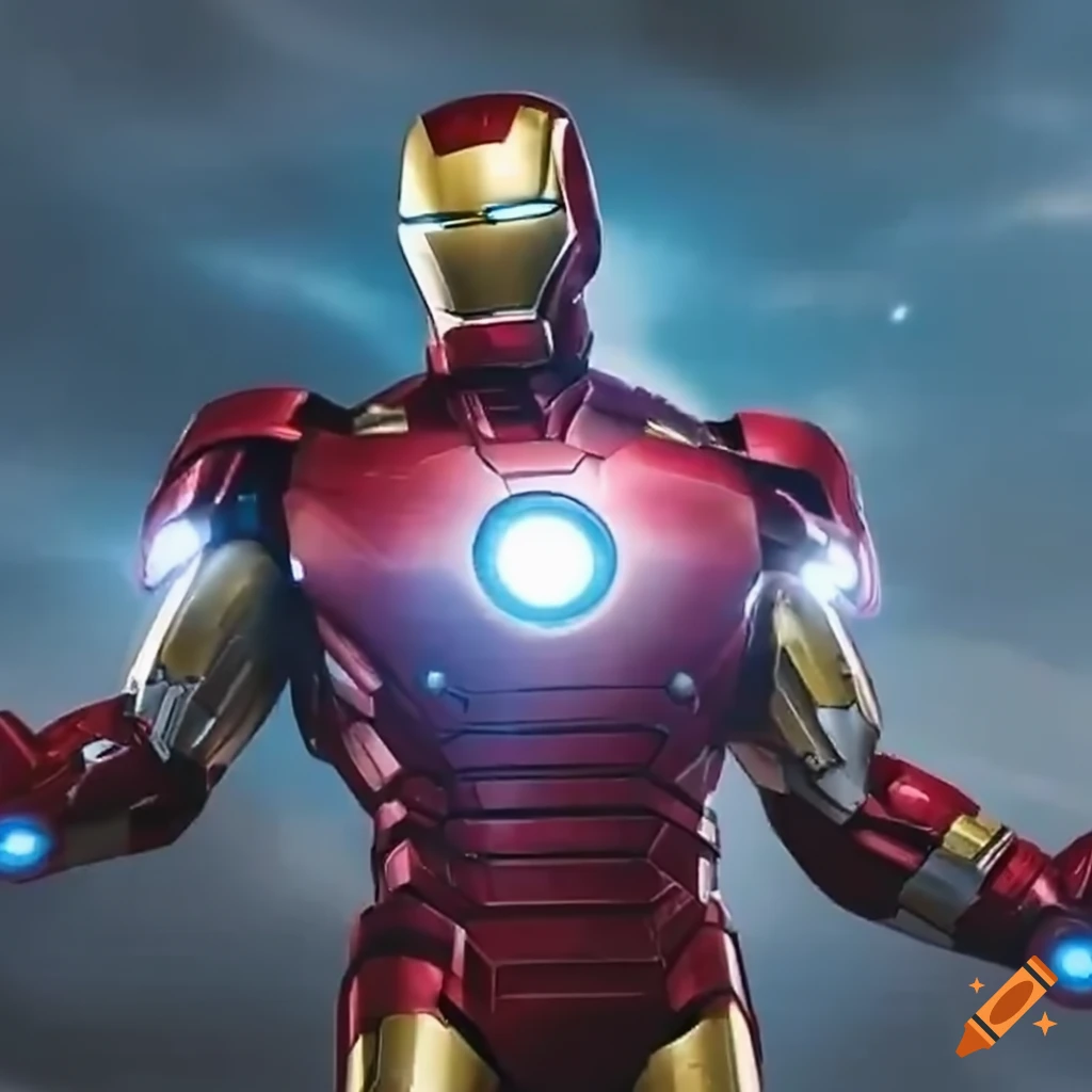 Iron Man using the Infinity Stones