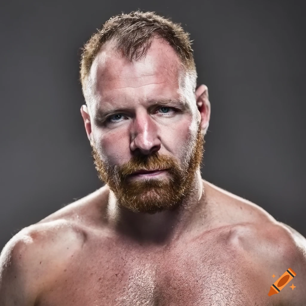 Close-up portrait of ufc fighter jon moxley in ufc attire on Craiyon