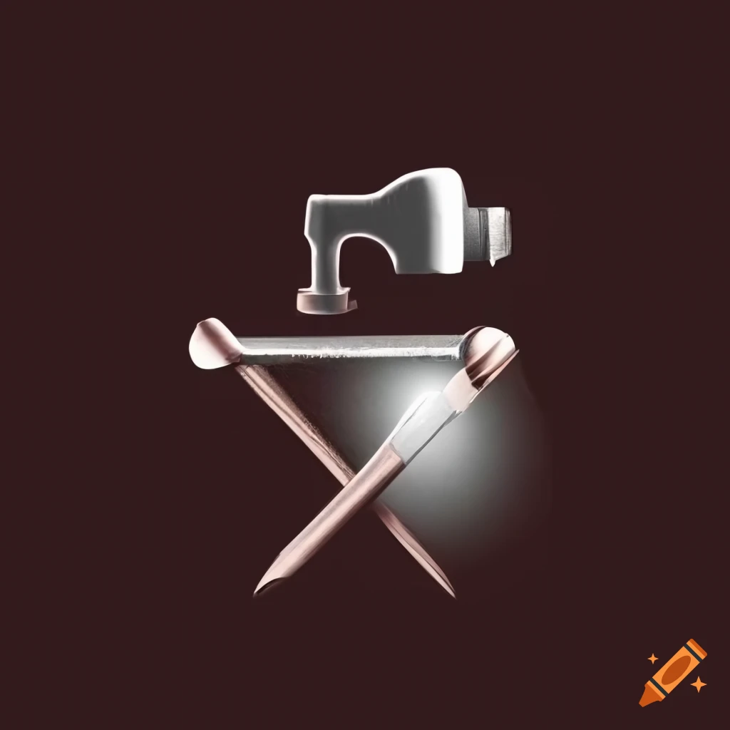 Hammer and nails company logo