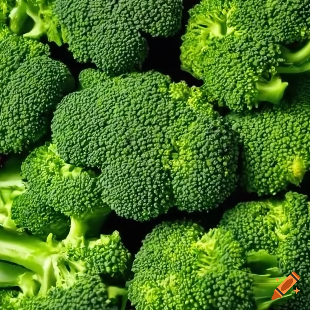 plate of fresh green broccoli florets