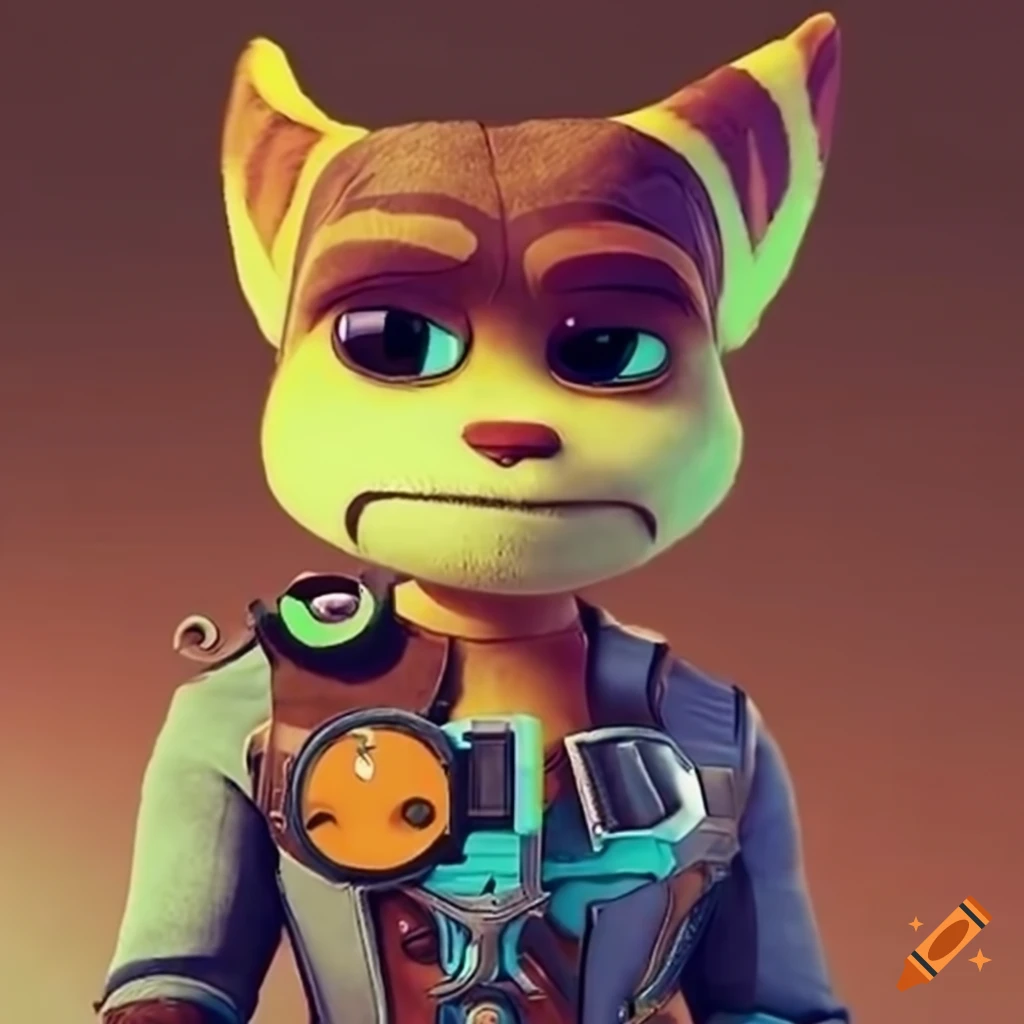 Urbaninspired parody of ratchet & clank characters on Craiyon