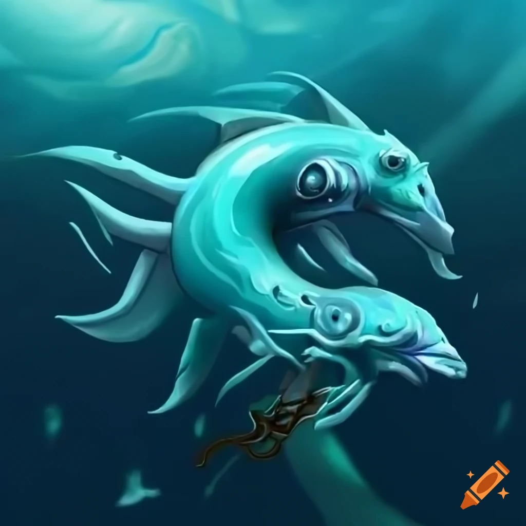 Detailed Image Of An Elegant Aquatic Mythical Creature On Craiyon