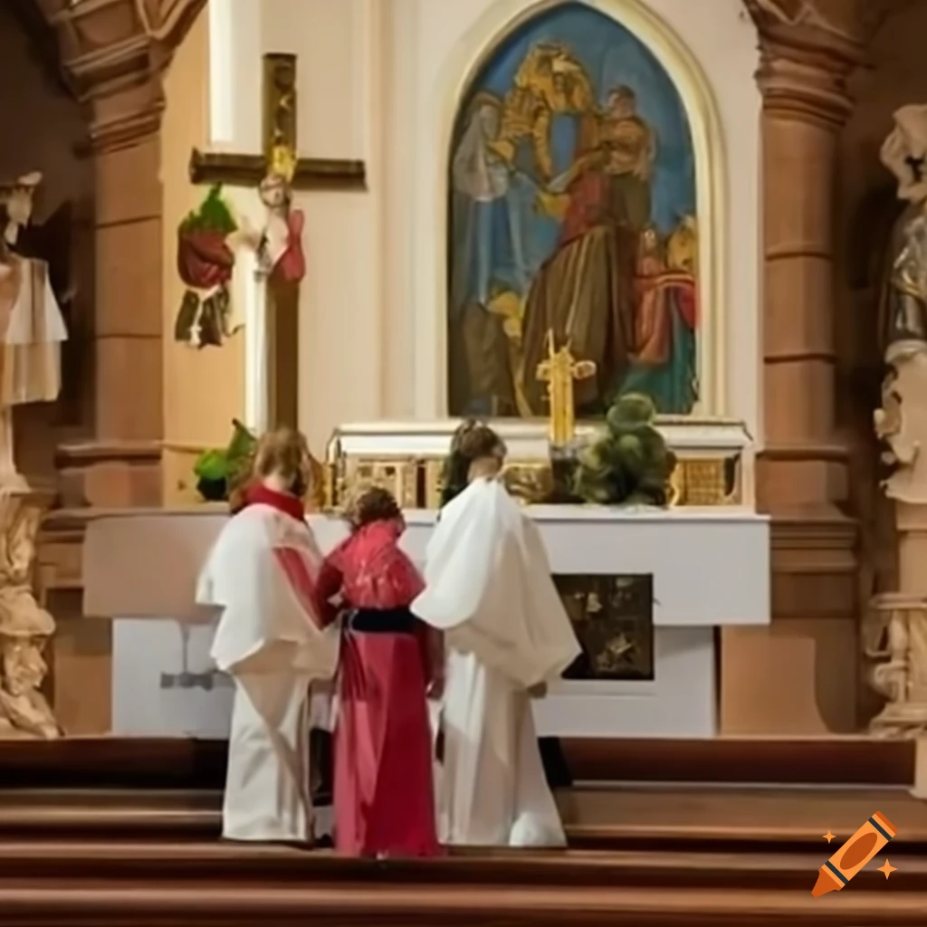 betendes Mädchen in einer Kirche