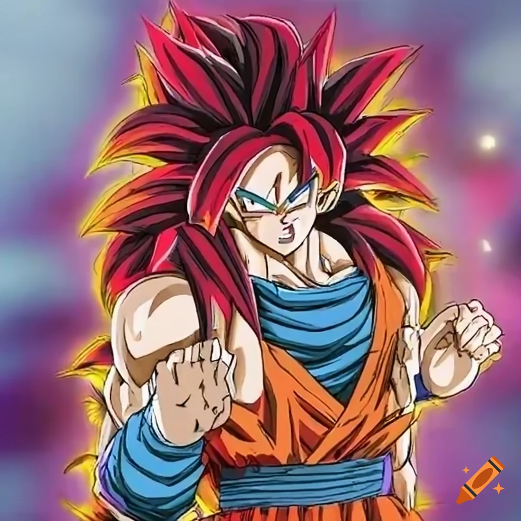 Appearance: in the super saiyan god ascendant form, the saiyan's hair  retains the vibrant red color of the super saiyan god, but it becomes more  fiery and intense. the hair grows longer