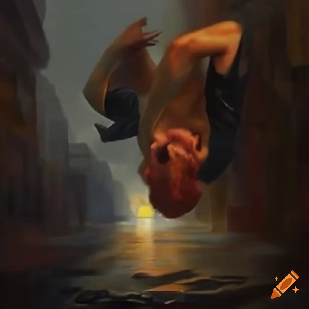 parkour action in full swing