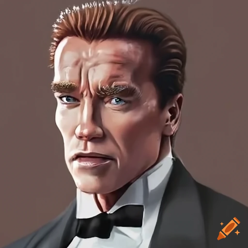 Arnold schwarzenegger in a butler costume