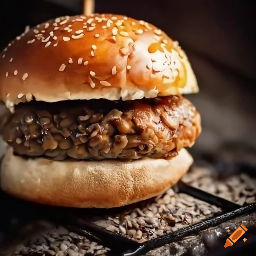 grilled lentil burger