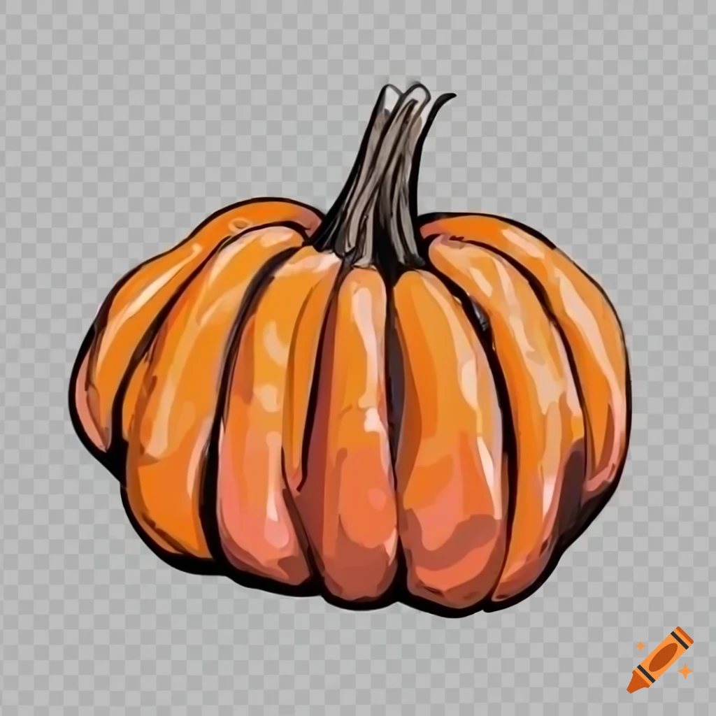transparent pumpkin doodle