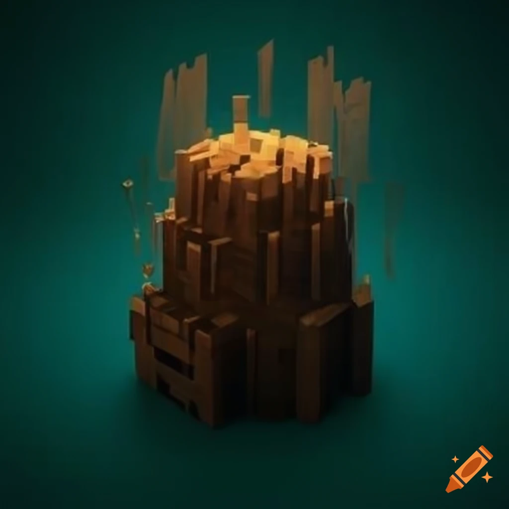 image of crafted structures in a game