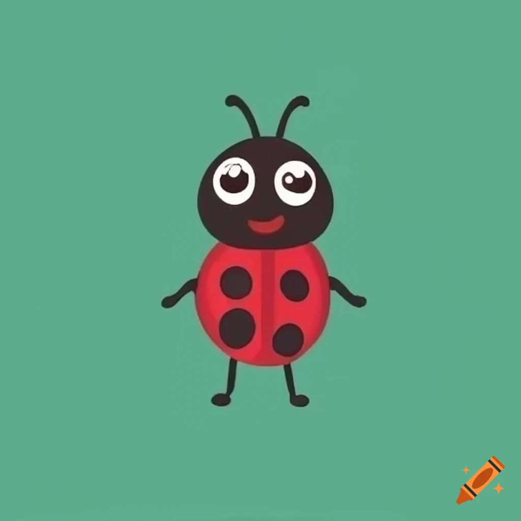 Cute Cartoon Ladybug Laughing In Children s Style On Craiyon