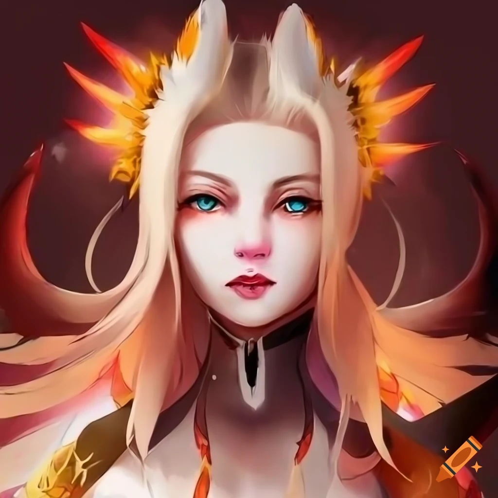illustration of Mercy as a kitsune