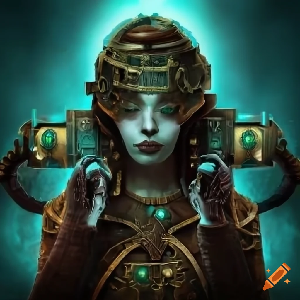 Image Of A Steampunk Version Of Shodan On Craiyon Image of a steampunk version of shodan on craiyon