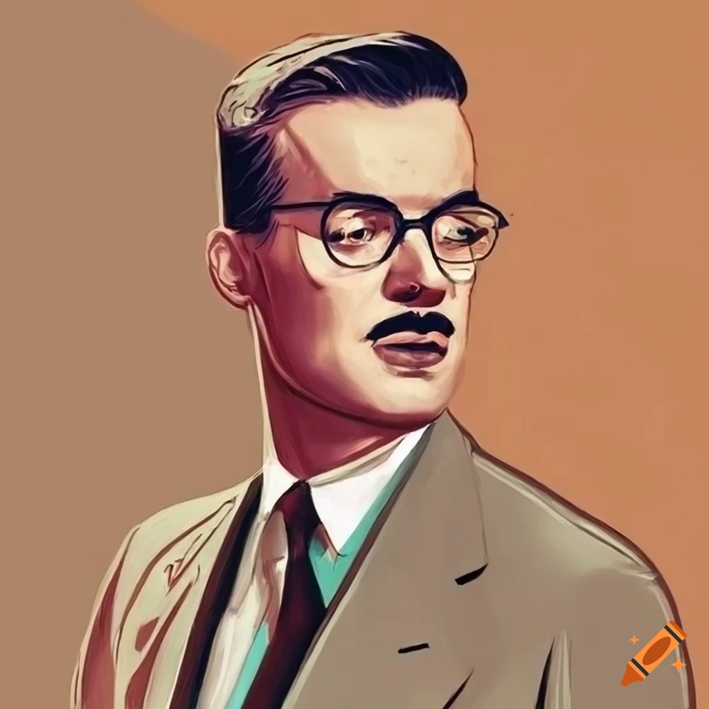 Retro artwork of a stylish businessman