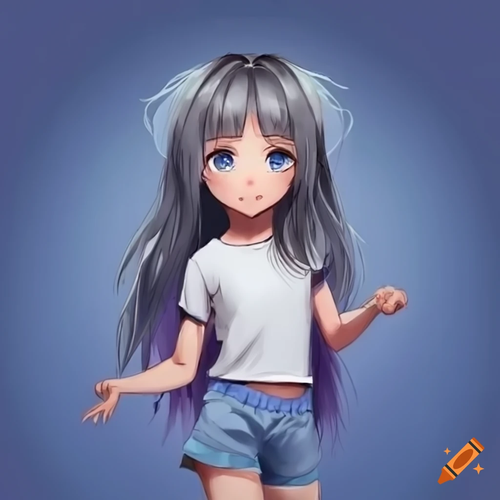 character design of a cute anime girl on Craiyon
