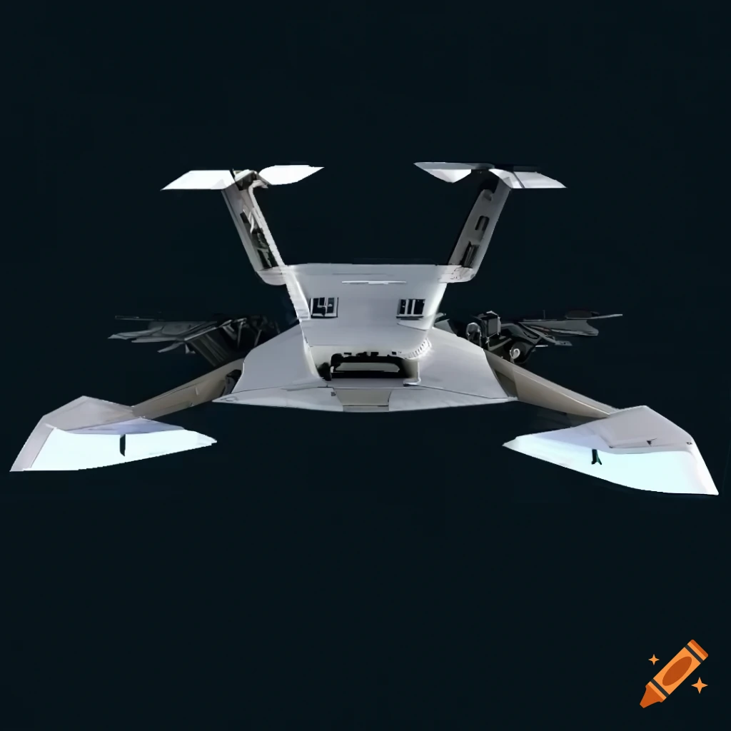 Cuttingedge air speeder with integrated rotorwings on Craiyon