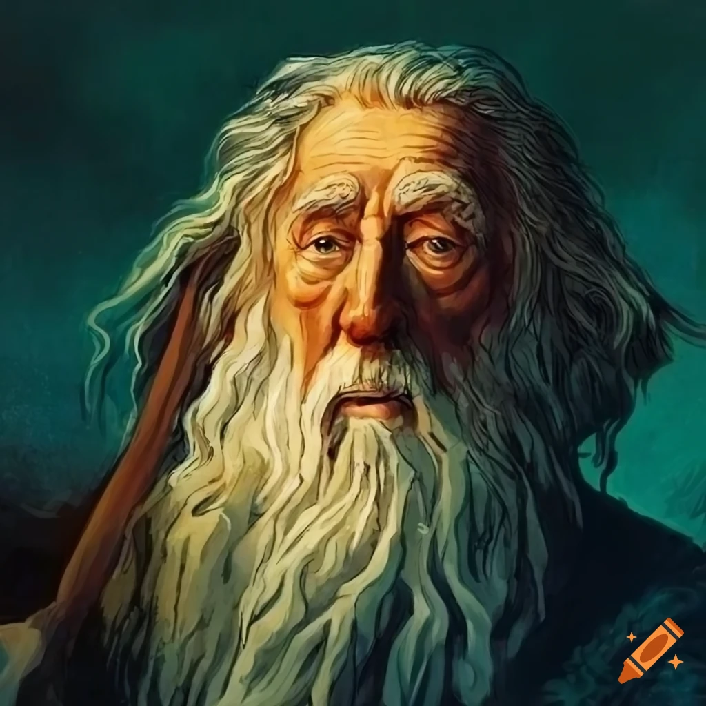Merlin Gandalf from Noir graphic novel by Norman Rockwell