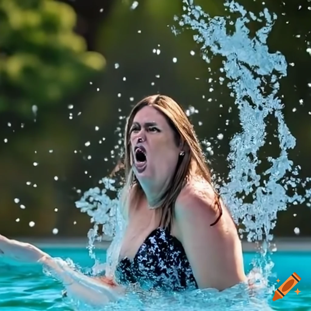 Sarah Huckabee Sanders at a pool party