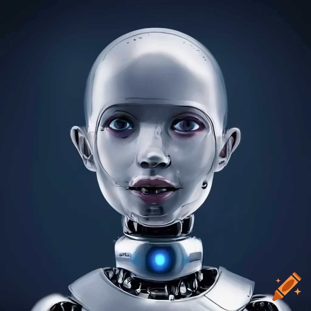 futuristic illustration of a cute robot