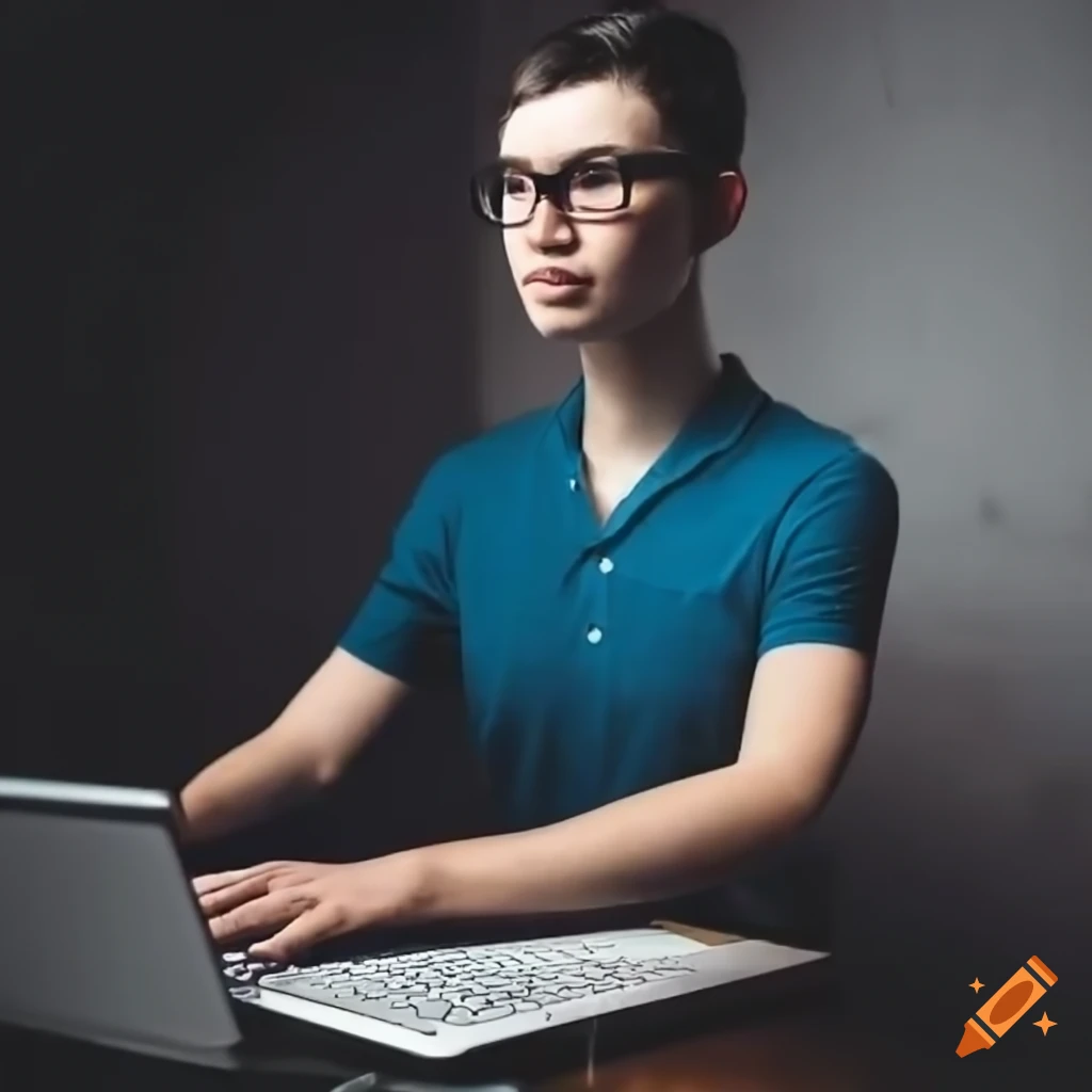 enthusiastic software developer pointing at monitor