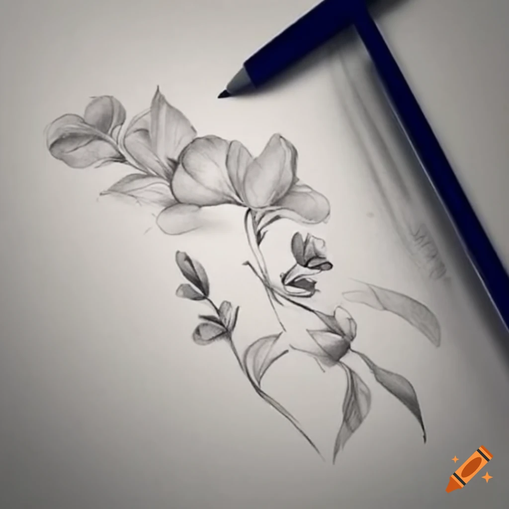 Minimalistic Black and White Cosmos Flower Tattoo Drawing Stock  Illustration - Illustration of organic, classic: 283904133