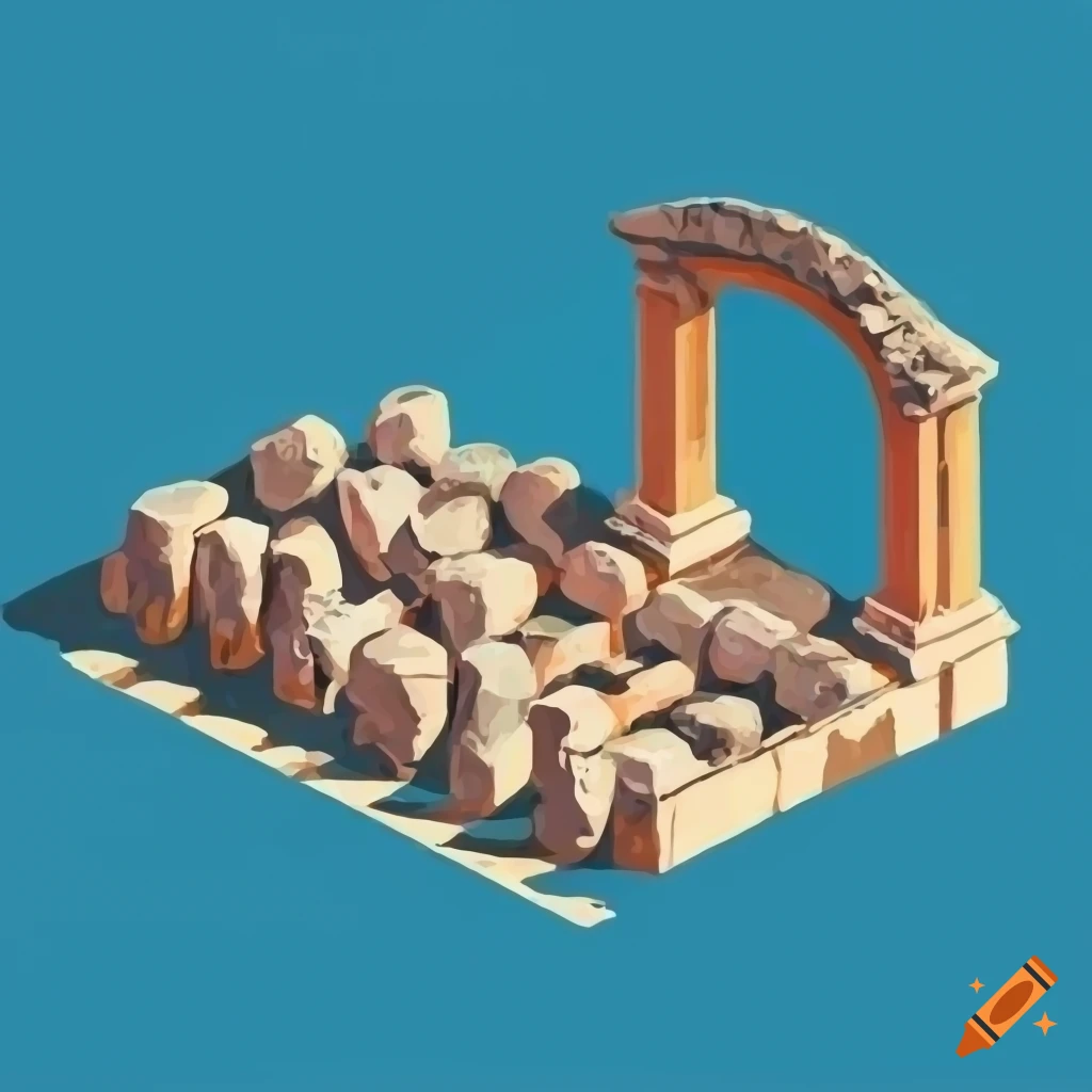 isometric-view-of-ancient-roman-buildings
