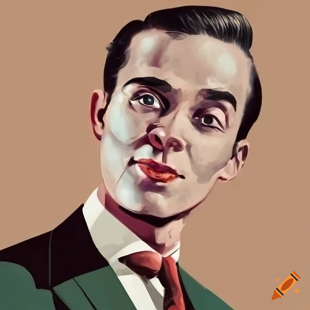 retro artwork of a stylish businessman