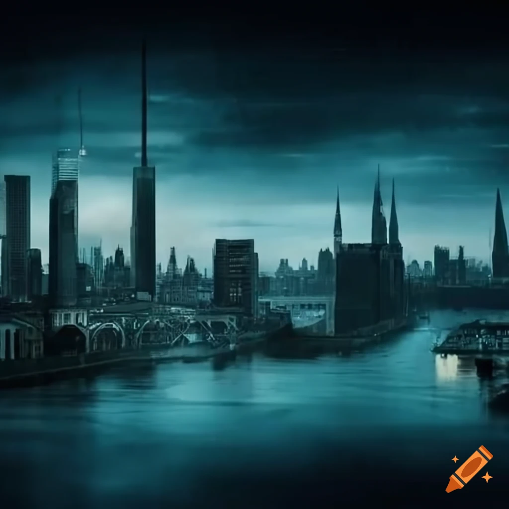 Apocalyptic city with flooded skyscrapers on Craiyon