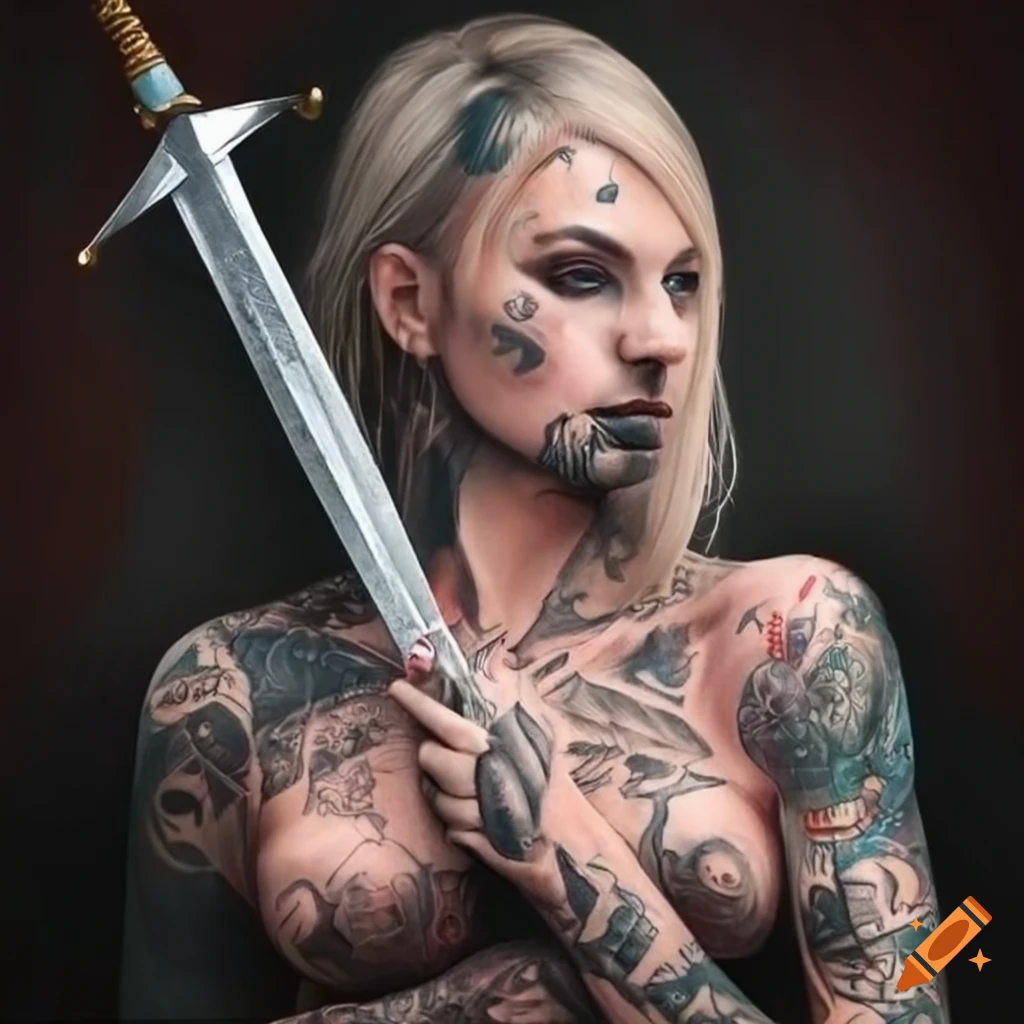 taser blade tattoos girls