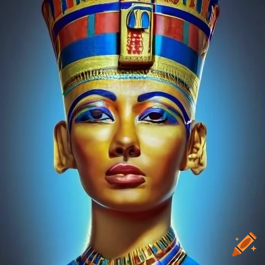 Colorful Depiction Of An Ancient Egyptian Pharaoh