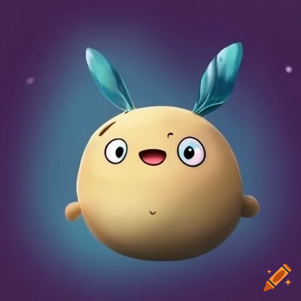 cute chubby character with Ghibli features