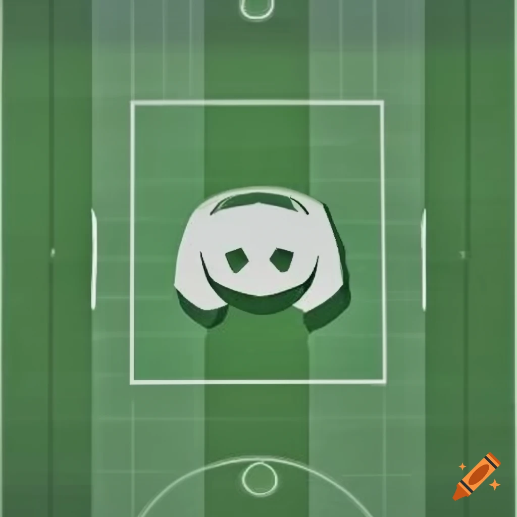 Green soccer field logo for a soccerthemed discord server on Craiyon