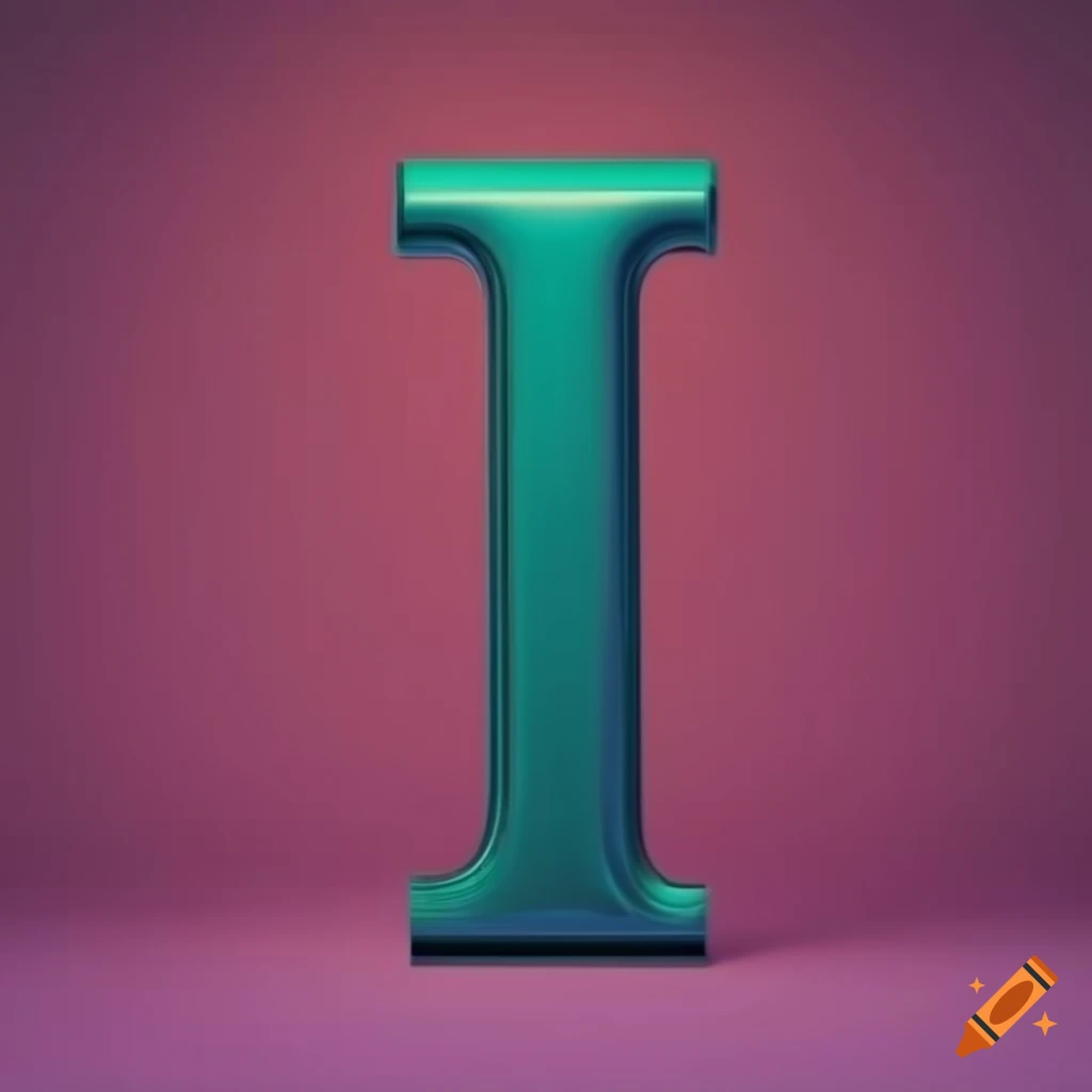 Vibrant 3d Rendering Of The Letter i 