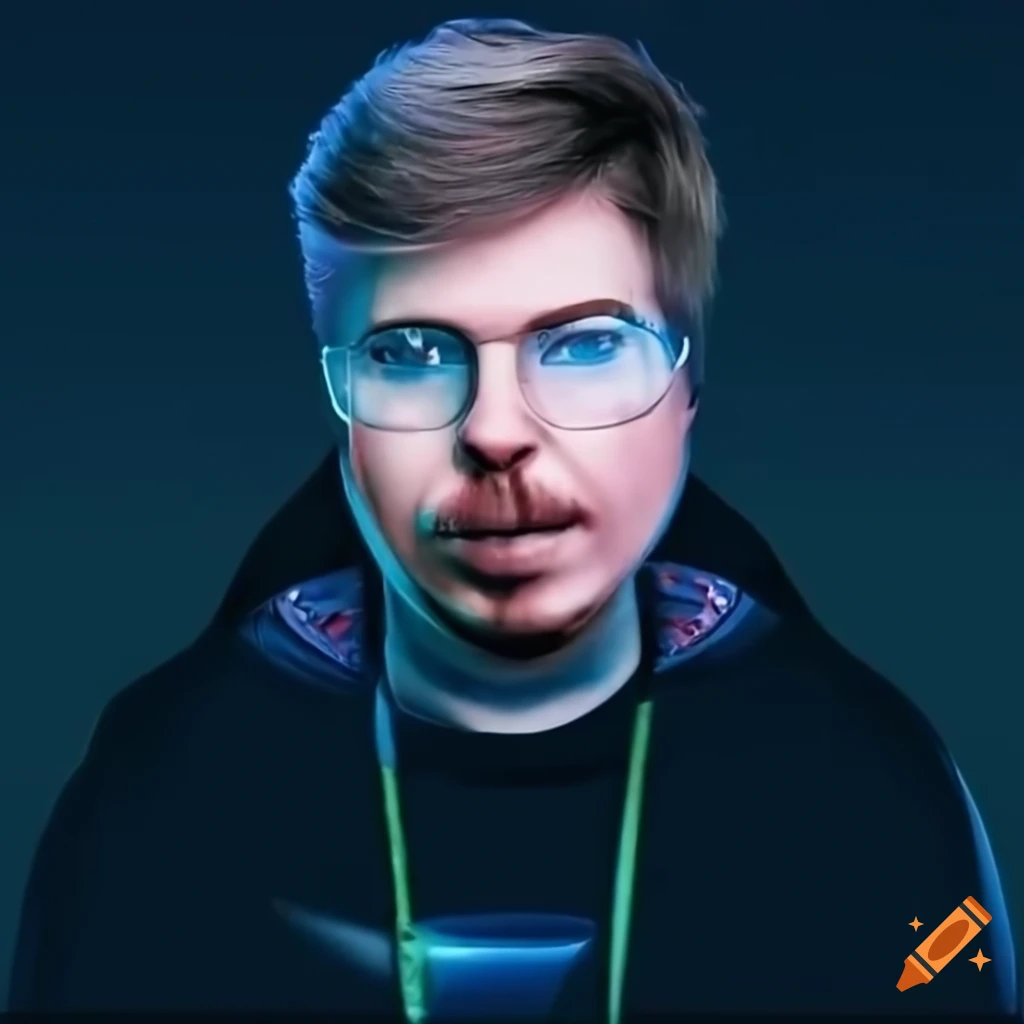 Thumbnail of mrbeast video featuring a tesla on Craiyon