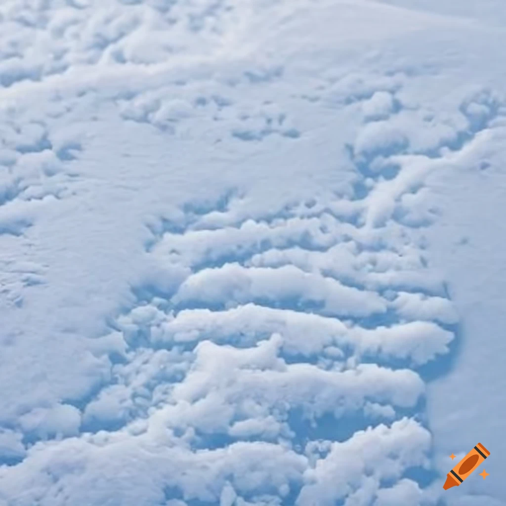 close-up of snow texture