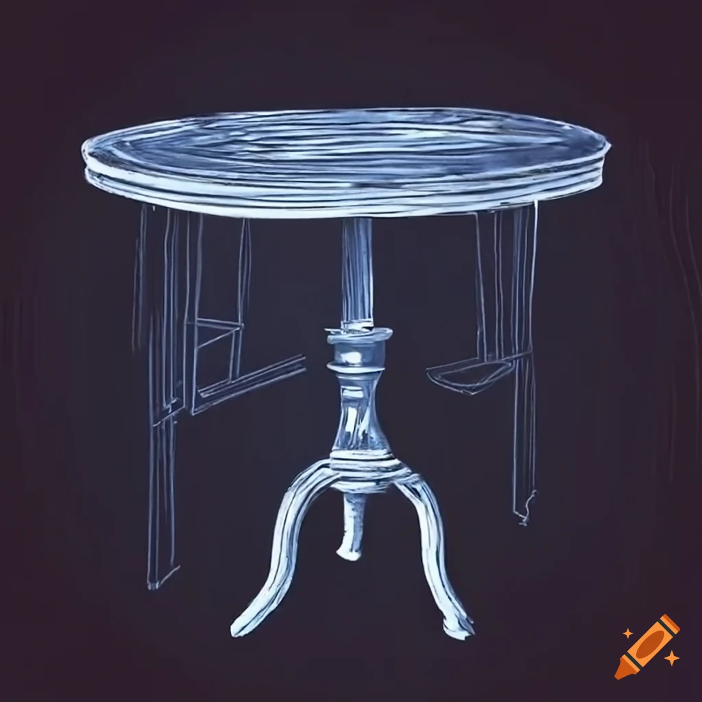 blueprint of a pub table