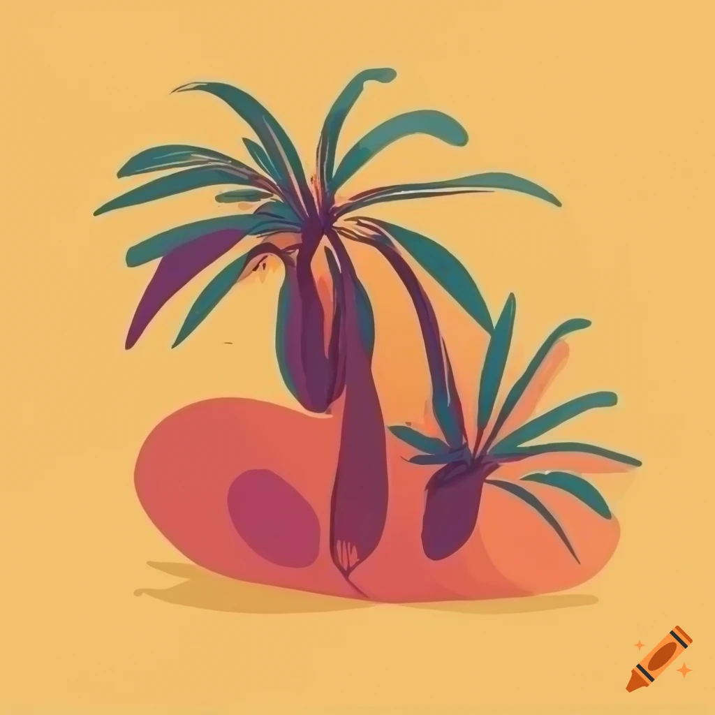 minimalistic drawing of Palm oil